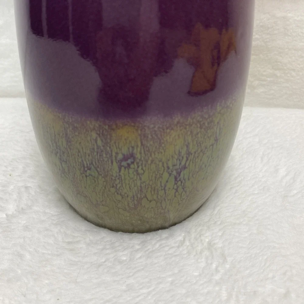 Purple Green Ceramic Vase Art Pottery Decorative Home Decor‎ Flower Vase
